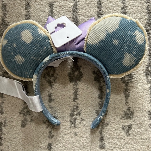 Disney Blue and Purple Minnie Mouse Ears Headband - Picture 2 of 4